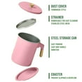 thumbnail image 5 of Household bacon grease container Iron cooking oil storage tank with filter - non-stick - Pink, 5 of 5
