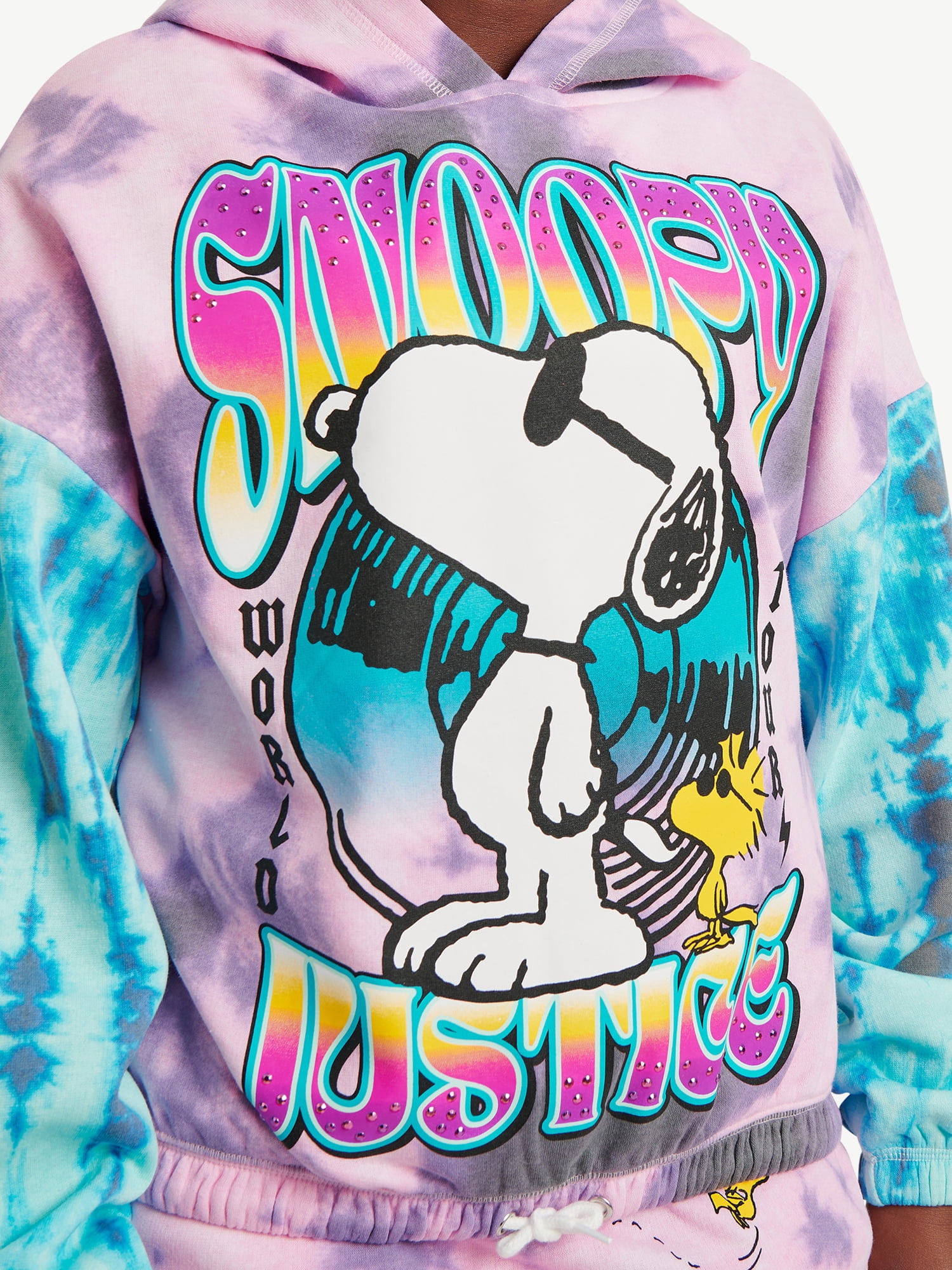 Justice Girls Snoopy Cinch Hem Hoodie, Sizes XS-XLP