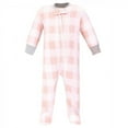 thumbnail image 2 of Hudson Baby Infant Girl Fleece Zipper Sleep and Play 2pk, Gray Pink Snowflake, 6-9 Months, 2 of 3