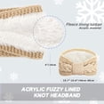 thumbnail image 3 of 2PCS Winter Knit Twist Cable Head Wraps Fuzzy Lined Headband Knotted Crochet Turban Thick Ear Warmer Elastic Hair Band Accessories for Girls Women, 3 of 7