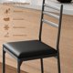 thumbnail image 3 of Yeshouse set de 2 taburetes de barra con asiento de PU, estructura metálica, diseño respaldo y reposapiés, ideales para cocina, barra o comedor, 3 of 8