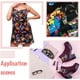 thumbnail image 5 of Tela de tul bordado de 50 pulgadas de ancho con encaje negro y lentejuelas de colores. Suave encaje de tul para confección de vestidos de novia y de noche., 5 of 5