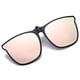thumbnail image 3 of Gafas de sol grises con clip polarizadas para adultos con cara grande y redonda negra con montura negra de verano, 3 of 6