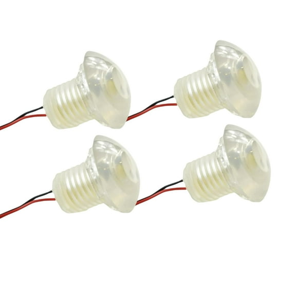 MARINE CITY Round Snap-In Flush Courtesy LED Light, White, 2 Inches, Waterproof, IP68, for Boats, Yachts, Marine Applications Pack of 4