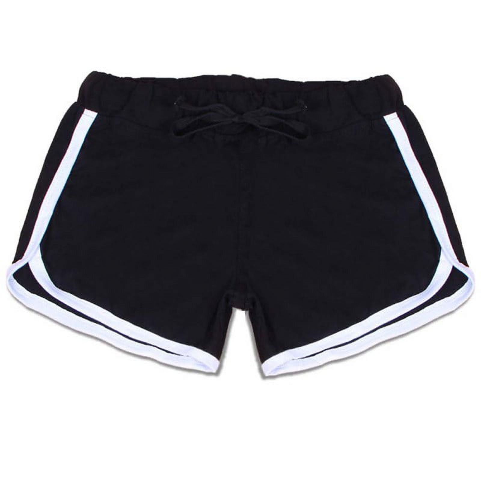 Fast Drying Women Shorts Block Elastic Waist Short Pants With Drawstring - image 2 of 2