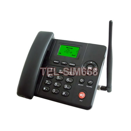 Wireless 3G GSM Desktop Phone With Voice Mail Text Message FM
