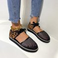 thumbnail image 4 of Sandalias de mujer, zapatos de playa calados de red de verano, sandalias de tacón plano con estampado de leopardo Wmkox8yii  FOPL268, 4 of 9