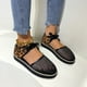 thumbnail image 4 of Sandalias de mujer, zapatos de playa calados de red de verano, sandalias de tacón plano con estampado de leopardo Wmkox8yii  FOPL268, 4 of 9