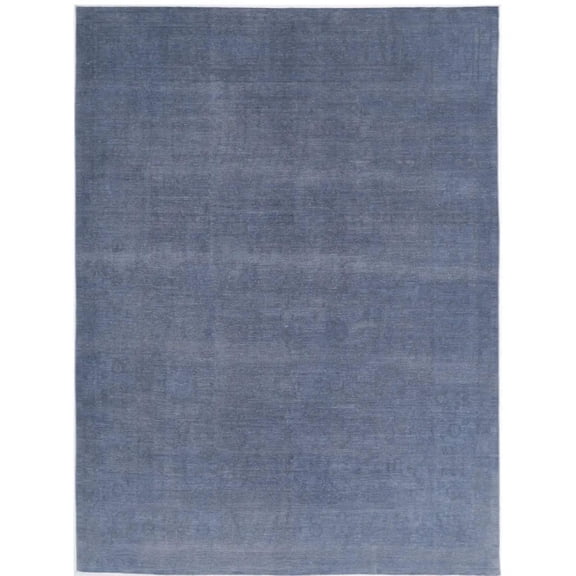 Hand Knotted Overdye Wool Rug - 8'10'' x 11'9''