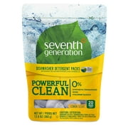 Seventh Generation Lemon Dishwasher Detergent Packs With Essential Oils -- 20 Packets