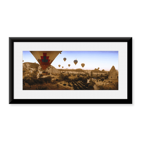 Framed Art Print Hot air balloons by Panoramic Images 14-3/8 x 21-7/8
