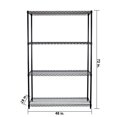 thumbnail image 3 of TRINITY 4-Tier Wire Shelving Rack | 48 x 24 x 72 | NSF | Black, 3 of 6