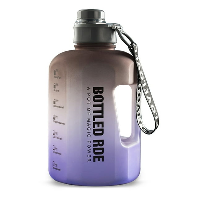 Bouteille d'Eau D\'entraînement Physique Portable Ronde 2,2 L/ Demi-Gallon Grande Capacité Gobelet d'Eau pour Sports de Plein Air Gym Randonnée
