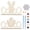 Multicolor, variant on Easter Wooden Picture Frame Set - 4 Pack Unfinished Blank Wooden Sign Decor for Painting, DIY Easter Craft Kits with Hemp Rope, Home Holiday Ornaments & Party Decorations (9.8x6.1 in)