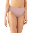 thumbnail image 2 of Bali Comfort Revolution Microfiber Hi-Cut Panty, 3-Pack In the Navy/Hush Pink/Soft Taupe Stripe 6/7 Women's, 2 of 11