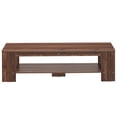 thumbnail image 4 of Topbuy Table Basse en Bois Rustique Table Basse Rectangulaire avec Étagère de Rangement, 4 of 8