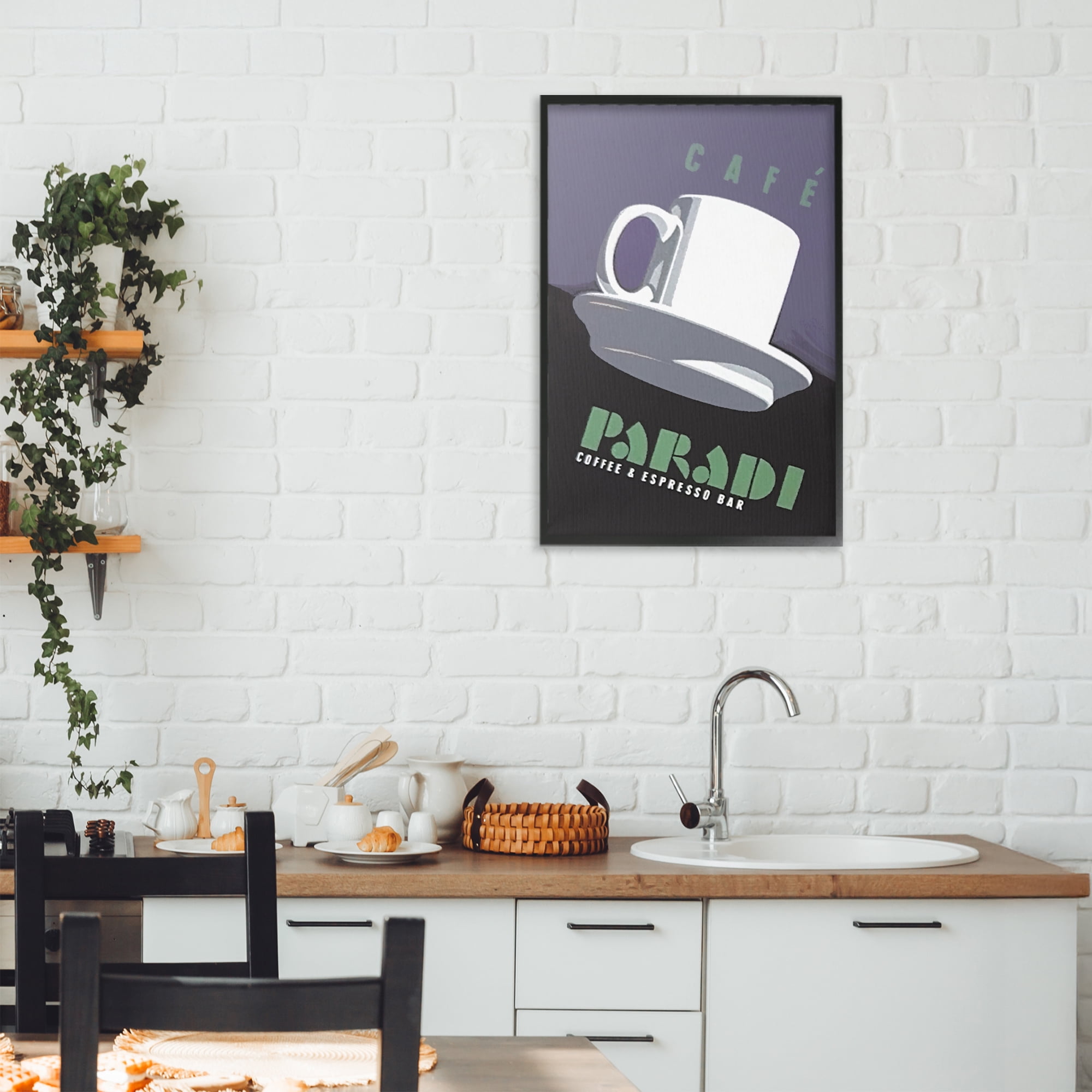 Stupell Industries Paradi Coffee & Espresso Black Framed Giclee Art, design by Jadei Graphics