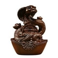 thumbnail image 3 of Estatua de serpiente pequeña de madera, figuritas de serpiente del Feng Shui chino, regalo del Año de la Serpiente 2025, escultura de serpiente, adornos de mesa para el hogar y la oficina., 3 of 7