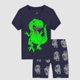 thumbnail image 2 of Boys Two Piece Outfit Summer Toddler Boys Outfits Children'S Summer Cartoon Dinosaur Print Short Sleeved Shorts Two Piece Set Casual T Shirt Set Clothes for Boys, 2 of 3