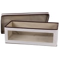 thumbnail image 3 of Household Essentials 510-3 Boîtes de Rangement Vision avec Couvercles / Ensemble de 3 Pcs / Toile Naturelle avec Garniture Brune, 3 of 5