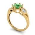 thumbnail image 2 of Clara Pucci 14K Yellow Gold 1.72ct Green Three-Stone Ring for Women, 2 of 8