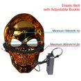 thumbnail image 5 of Halloween LED Mask Purge Masks with Lighten EL Wires Scary Light Up Cosplay Costume Mask Battery-operated Glowing Creepy Skull Mask Gold, 5 of 8