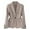 Khaki, variant on Mgmyaa Women's Plaid Print Lapel Blazer Jacket Long Sleeve Office Formal Slim Fit Single Breasted Suit Outerwear Coat