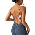 thumbnail image 5 of Coduop Women Sleeveless Acrylic Sequins Body Chain Camisole Tops Backless Sling Cami Vest Crop Top, 5 of 9