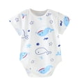 thumbnail image 3 of QSXADF Newborn Bodysuits Infant Girls Rompers Floral Graphic Bodysuits Short Sleeve Lightweight Infant Outfits, 3 of 3