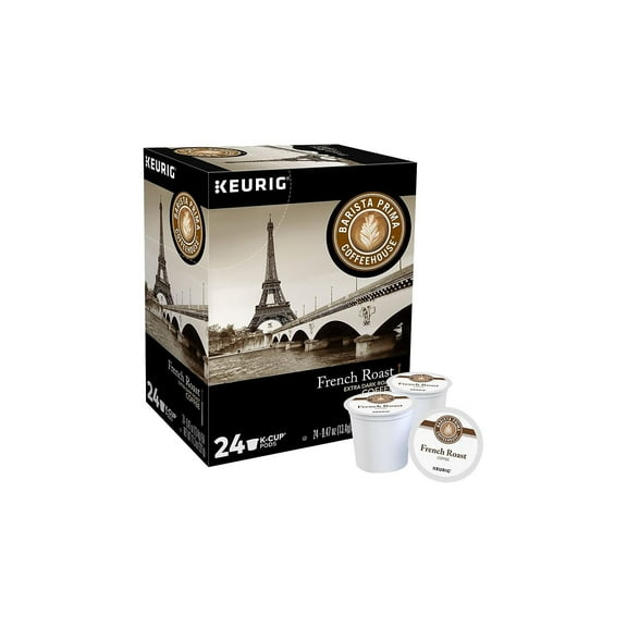 Barista Prima Coffeehouse Coffee, Keurig K-Cups, French Roast, 24 Count (Packaging May Vary)