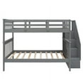 thumbnail image 5 of Harper & Bright Designs Full-Over-Full Stairway Full Bunk Bed with Storage and Guard Rail for Teens, Adults, 5 of 15