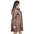 thumbnail image 2 of Vestido de piel sintetica Roman Fashion / Tallas Extras, 117 (Cafe) cafe 40, 2 of 5