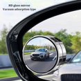 thumbnail image 3 of AVEKI Petit Miroir Rond Rétroviseur Voiture Miroir Auxiliaire de Recul 360° Réglable Type à Adsorption sous Vide, Noir 0601M, 3 of 7