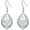 White Opal, variant on Mustard Seed Cross Earrings Sterling Silver Mountain Dangle Dangling Earrings Teardrop Christian Faith Religious Jewelry for Women