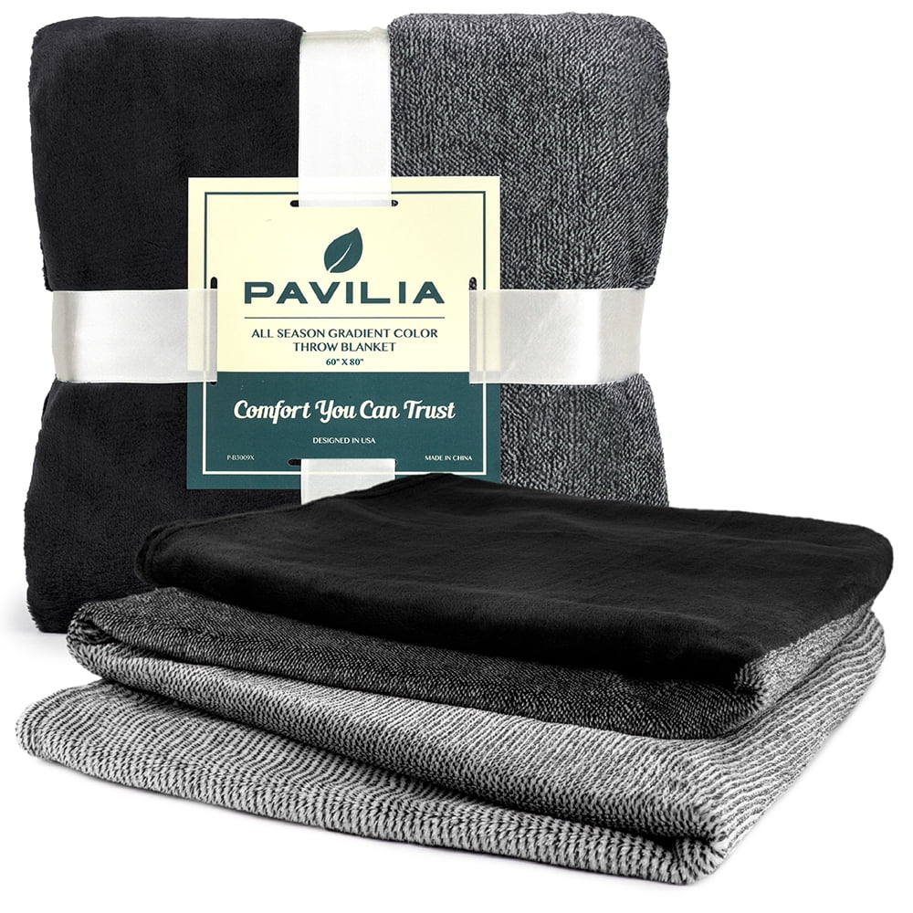 PAVILIA Flannel Fleece Throw Blanket for Couch | Super Soft Cozy Microfiber Couch Blanket | Decorative Accent Throw
