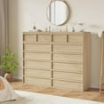 thumbnail image 4 of Commode à Tiroirs pour Chambre, Commode Moderne Haute avec Grands Tiroirs de Rangement, Organisateur en Bois pour Salon, Entrée, 4 of 7
