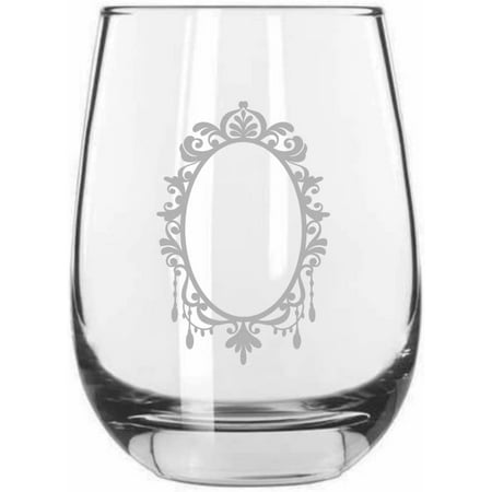 

Spooky Mirror Happy Halloween Etched 15.25oz Libbey Stemless Wine Glass