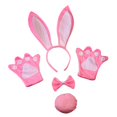 thumbnail image 4 of 4x Bunny Costume Set Rabbit Ear Headband Cartoon Animal Costumes Accessories Kid, 4 of 8