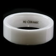 thumbnail image 3 of Metals Jewelry White Ceramic 8mm Wedding Band Flat Pipe Cut High Polished Ring Size 12.5, 3 of 4