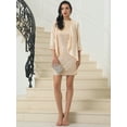 thumbnail image 3 of DARING DIVA Women's 2 Pcs Dress Sets for Formal Occasions 2XL Champagne, 3 of 6