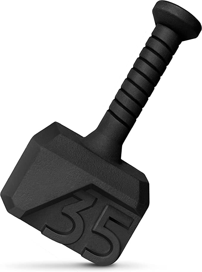 Yes4All 35lb Hammer Kettlebell, Black, Single - c.35lb