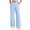 Light Blue, variant on Girls Straight Leg Pants High Waisted Casual School Uniform Pants Stretchy Loose Preppy Trousers with Pockets Fashion Back to School Outfits 5-15Y