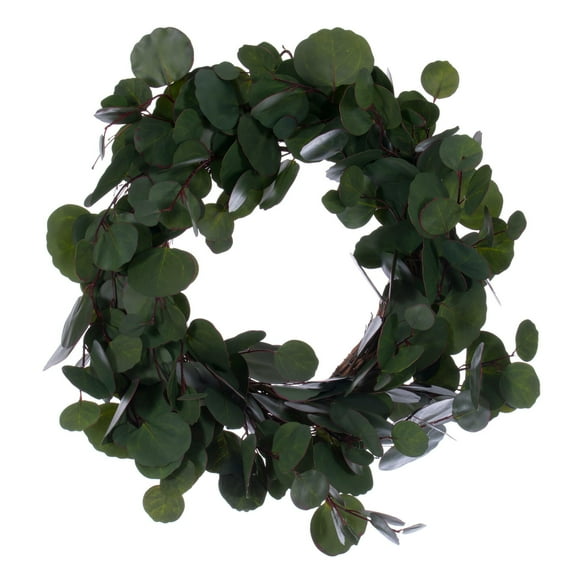 Vickerman 20" Artificial Green Silver Dollar Populus Eucalyptus Wreath
