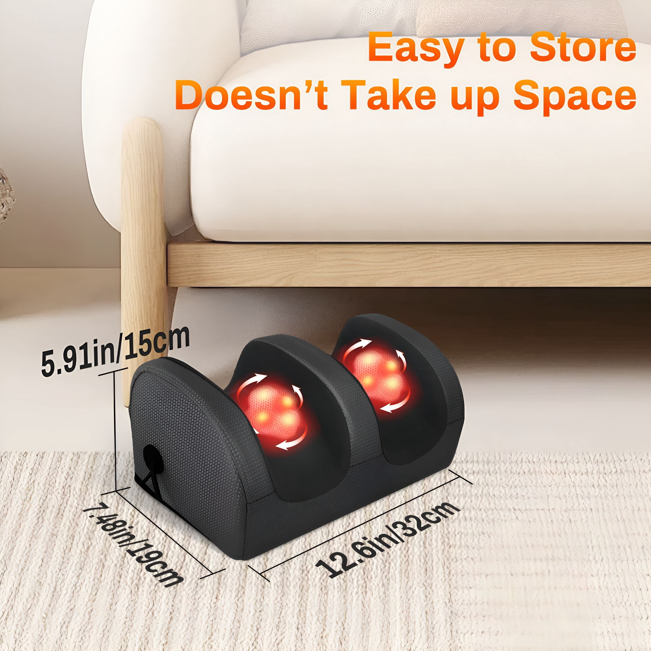 XIRQI Foot Massager,Shiatsu and Foot Massage Machine,Calf Deep Tissue Massage Machine with Heat,Calf Massager Leg Massager with Massage Roller,Gifts for Mom&Dad,Black