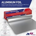 thumbnail image 2 of Heavy Duty Aluminum Foil, 18 Inches X 500 Feet, Commercial Industry Grade, Food Service, Wrap, Bulk Thick Super Heavy Duty Roll (1-Pack), 2 of 5