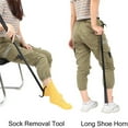 thumbnail image 4 of Ikohbadg 33 Inch Long Dressing Stick with Shoe Horn with Sock Removal Tool, Adjustable Extended Dressing Aids for Shoes, Socks, Shirts and Pants, Black, 4 of 10