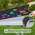 thumbnail image 6 of Neon Halloween Pattern Square Fitted Tablecloth with Elastic Edge,Square Table Cover,Washable Elastic Table Cover for Home Kitchen Party Decor 36"x36", 6 of 6