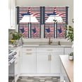 thumbnail image 5 of 4th of July Kitchen Curtains Sets 24 Inch Length with Valance, Independence Day American Flag Star Striped Swag Valances and Tiers Curtain Set Drapes Swag Curtains for Living Room, Bathroom, Bedroom, 5 of 6