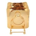thumbnail image 6 of Gseagtia Golden Bar Coasters with Holder for Stylish Home, Kitchen & Cafe Décor Gilded Glamour, 6 of 8