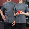 thumbnail image 5 of Manga Corta Uniforme Chef Cocina Gastronomia Moda, 5 of 5